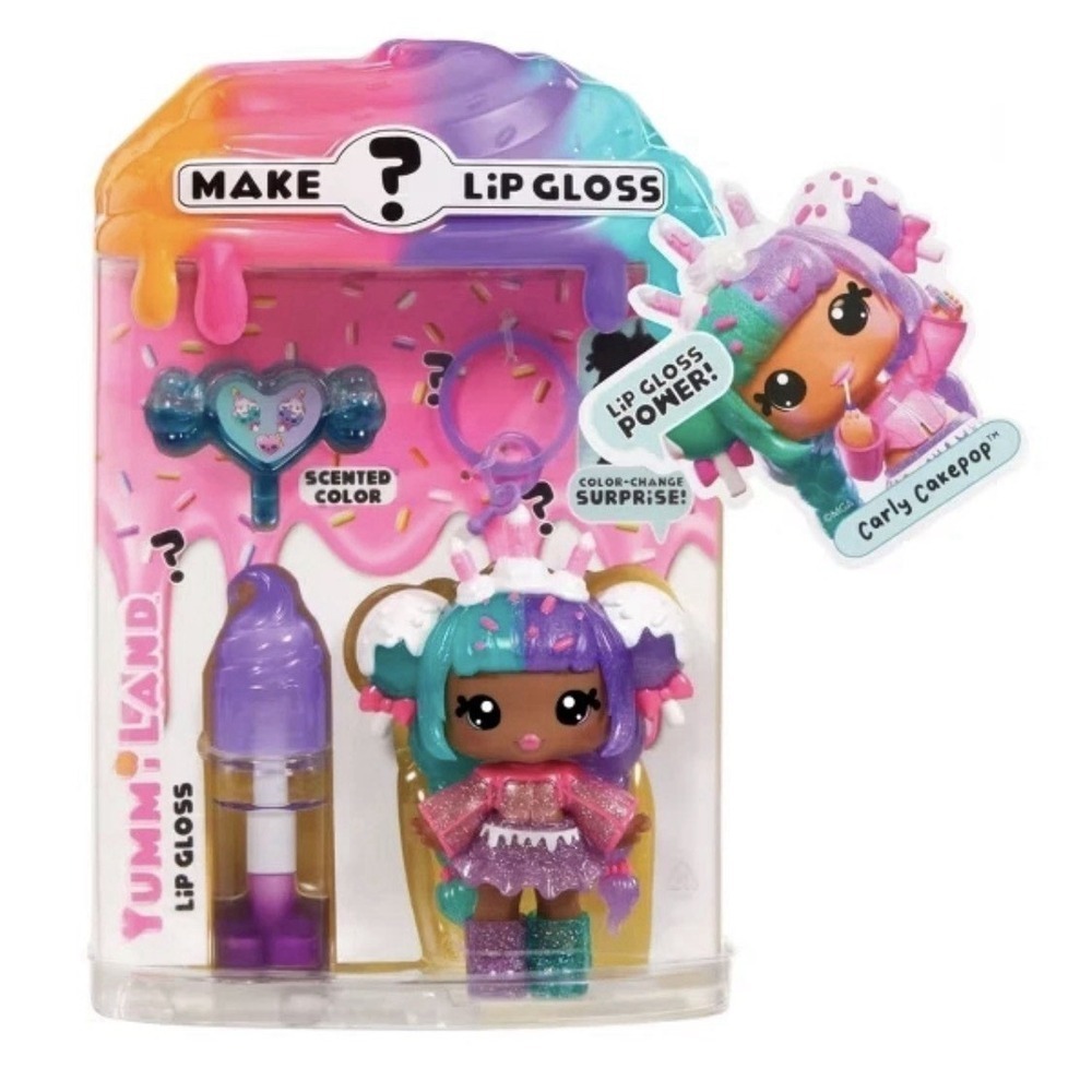YummiLand Lip Gloss Doll: Carly Cakepop Mystery Color Change - New Sealed W/Tag